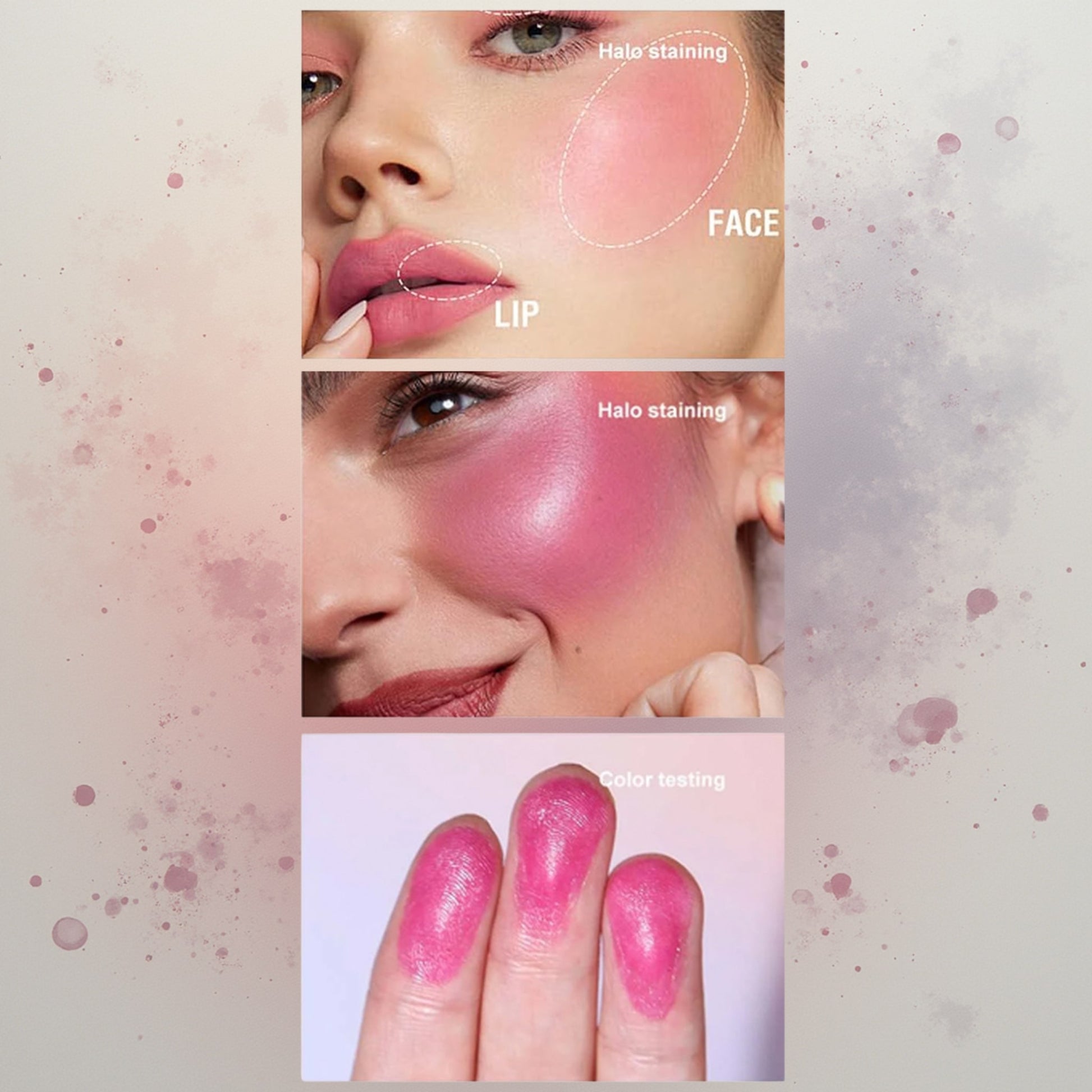 Warm Blush - Colorete para mejillas y labios en crema reactivo al PH - 2g