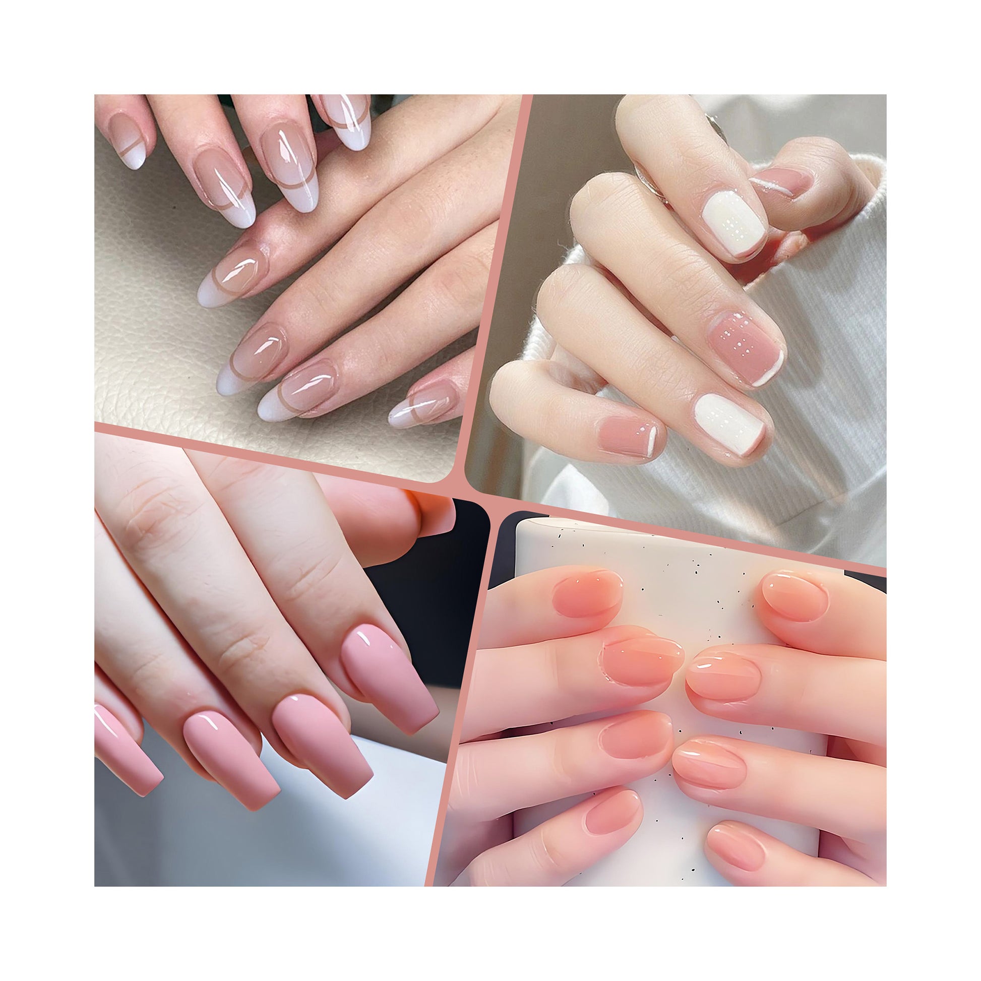 Esmaltes Semipermanentes en Gel Jelly 6 Colores, Pintauñas UV/LED Soak Off, Kit de Uñas en Gel para Color Natural