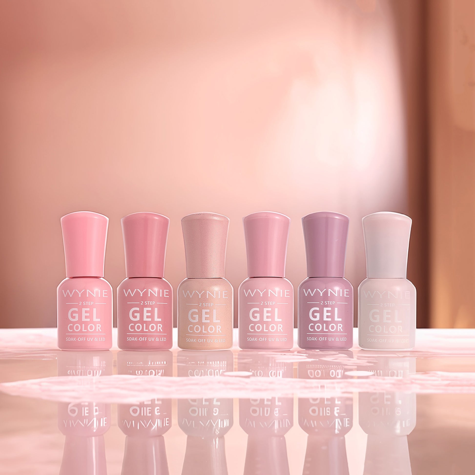 Esmaltes Semipermanentes en Gel Jelly 6 Colores, Pintauñas UV/LED Soak Off, Kit de Uñas en Gel para Color Natural