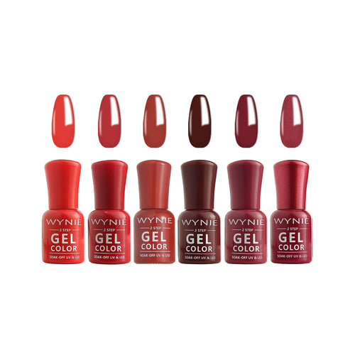 Esmaltes Semipermanentes en Gel Jelly 6 Colores, Pintauñas UV/LED Soak Off, Kit de Uñas en Gel para Color Natural