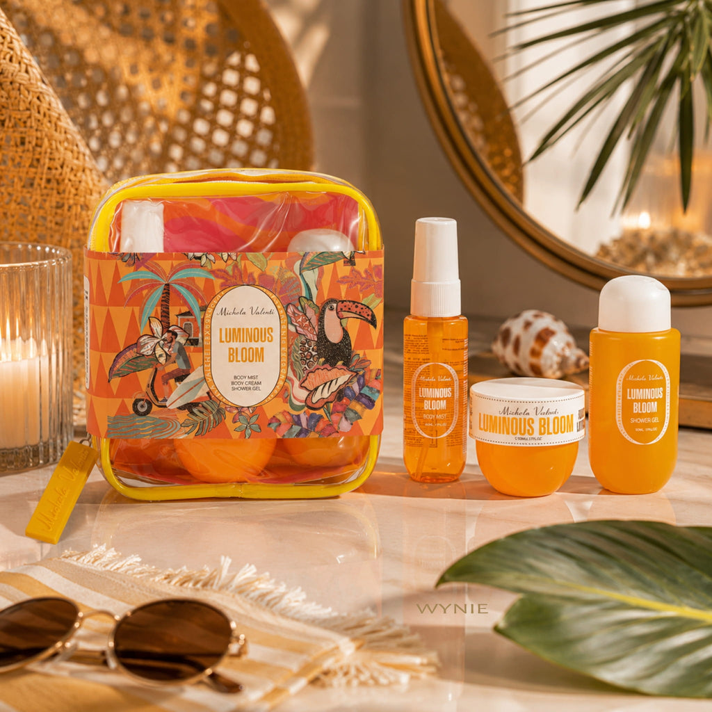 Set Michela Valenti Luminous Bloom | Bruma corporal, crema corporal y gel de ducha