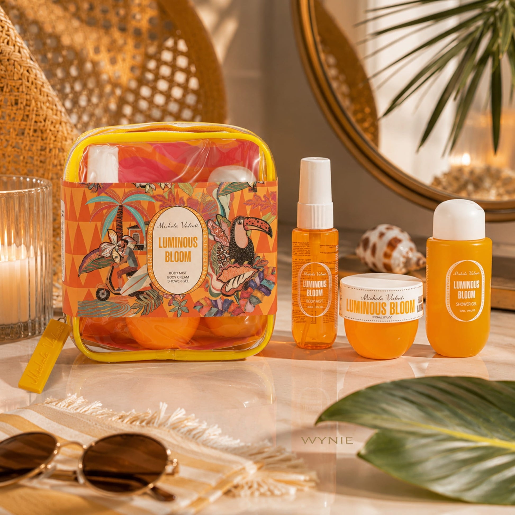 Set Michela Valenti Luminous Bloom | Bruma corporal, crema corporal y gel de ducha
