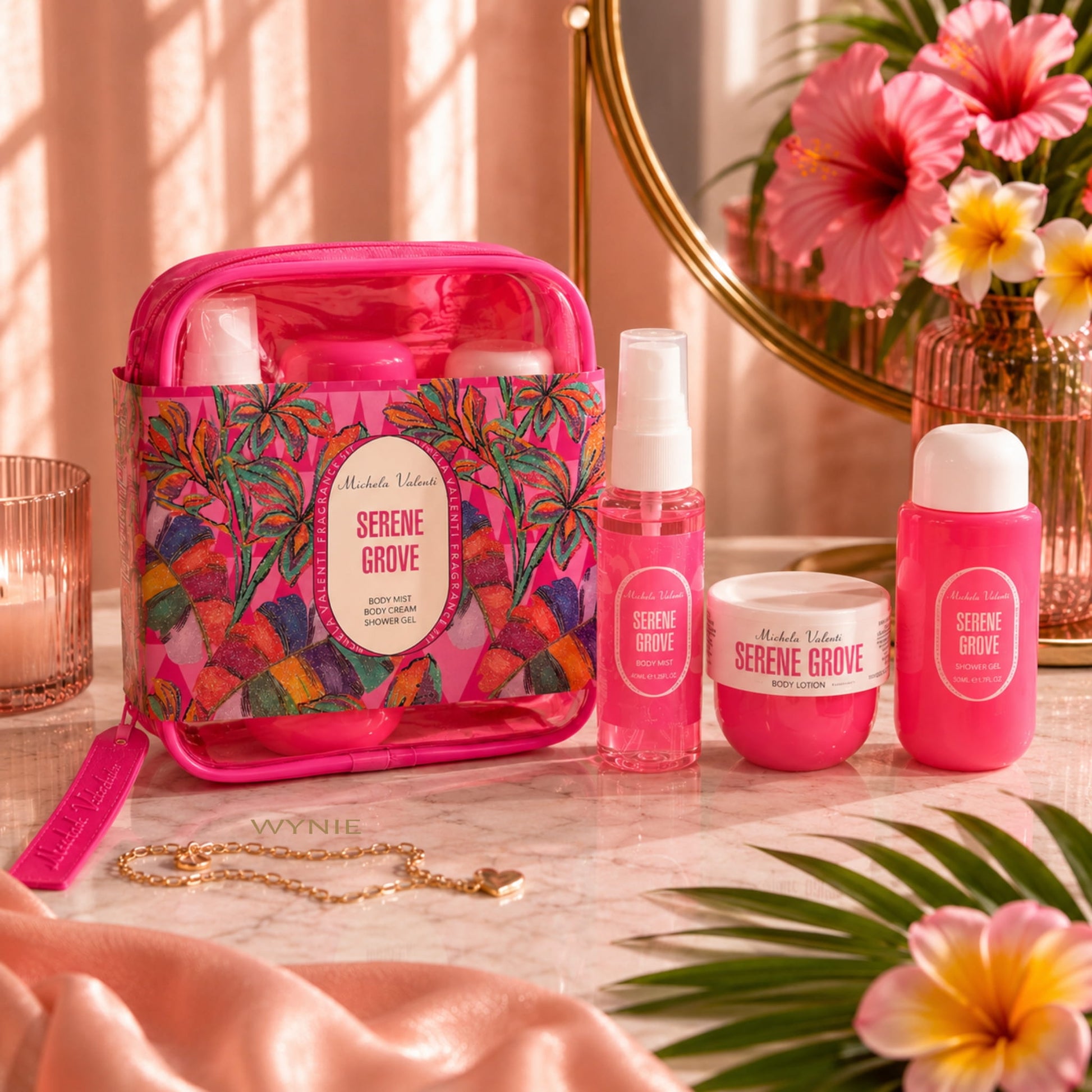 Set Michela Valenti Serene Grove | Bruma corporal, crema corporal y gel de ducha