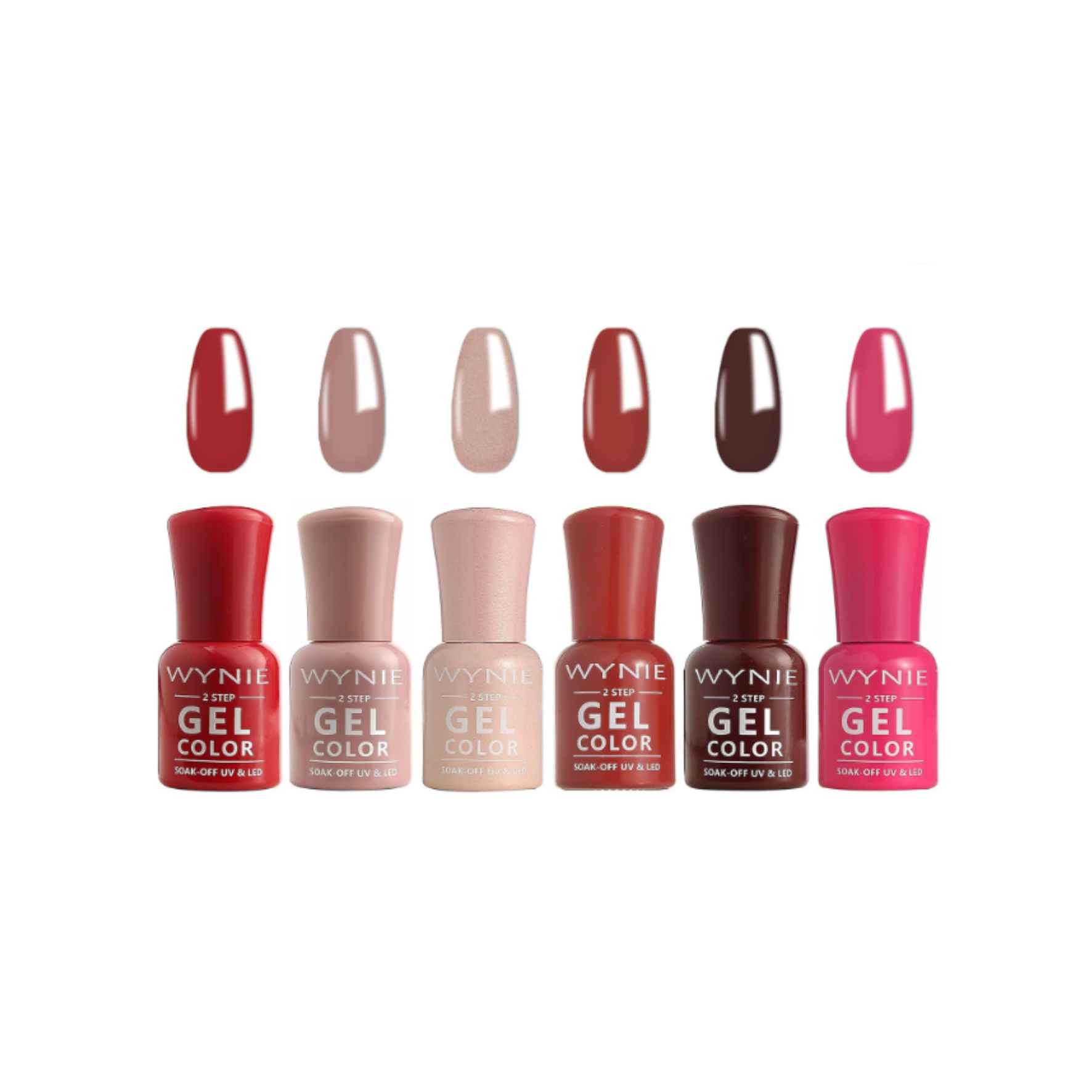 Pack 1: 6 esmaltes de uñas semipermanentes UV