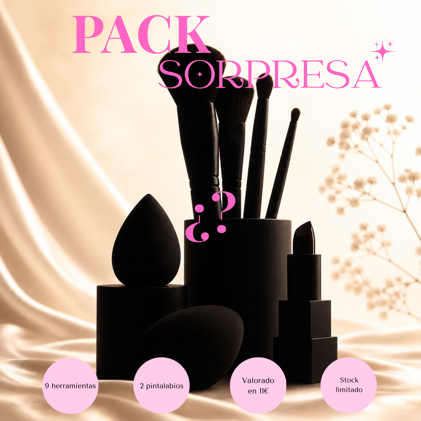 11: Pack sorpresa de maquillaje y herramientas