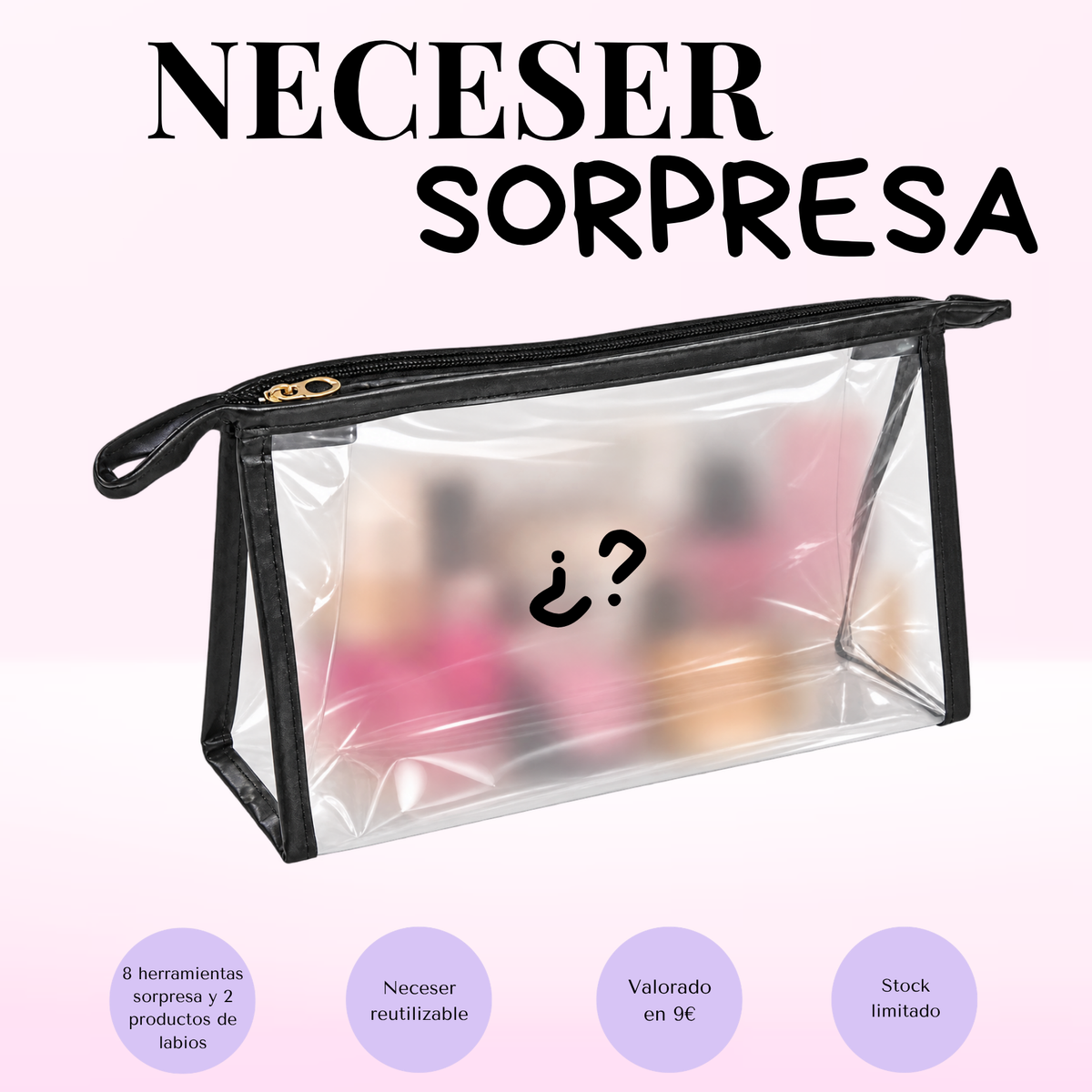 26: Neceser sorpresa de maquillaje de labios y herramientas