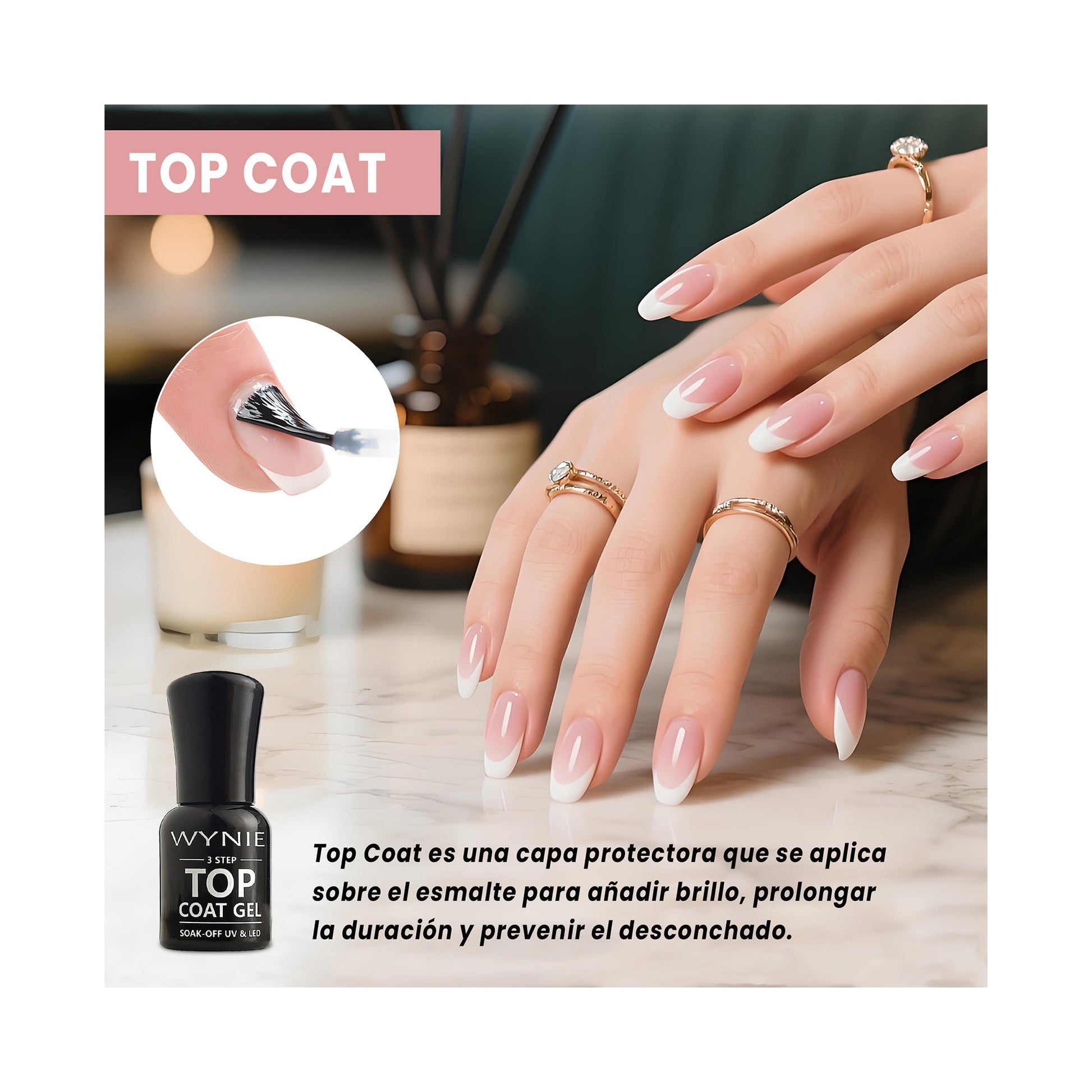 WYNIE Kit de 24 Piezas Esmalte Semipermanente para Uñas, 22 Colores + Base y Top Coat, Gel UV/LED Set de Pintauñas para Manicura