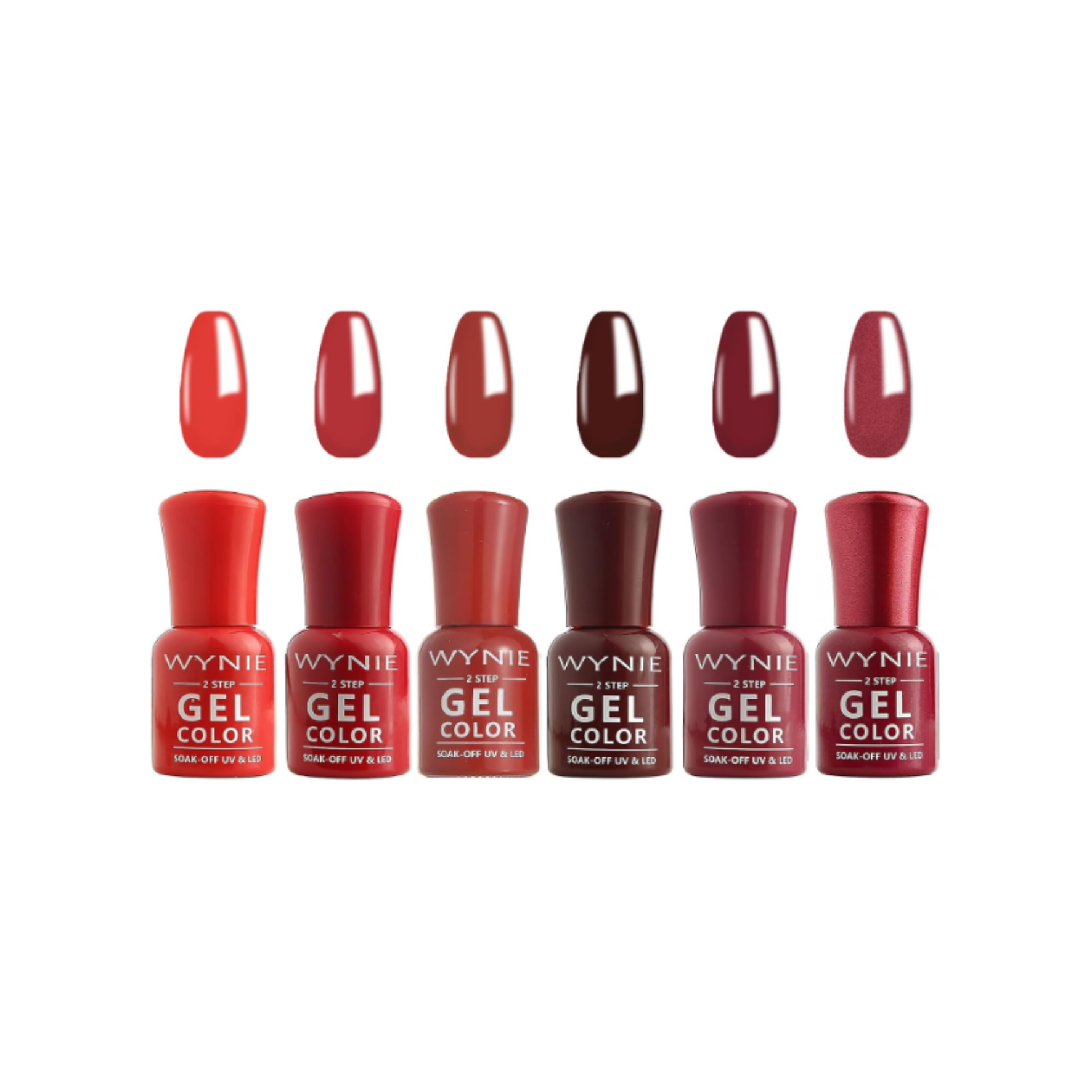 Pack 2: 6 esmaltes de uñas semipermanentes UV