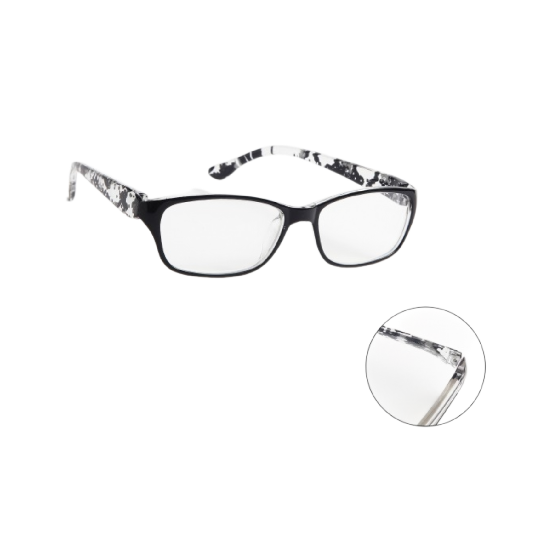 Gafas de lectura cuadradas con estampado +3
