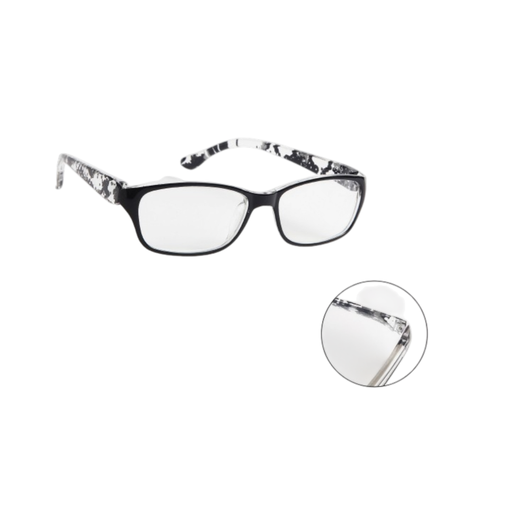 Gafas de lectura cuadradas con estampado +2,5