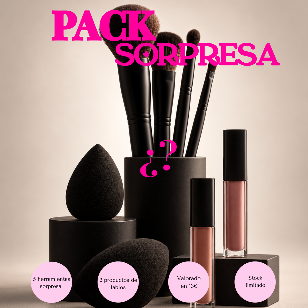 30: Pack sorpresa de maquillaje y herramientas