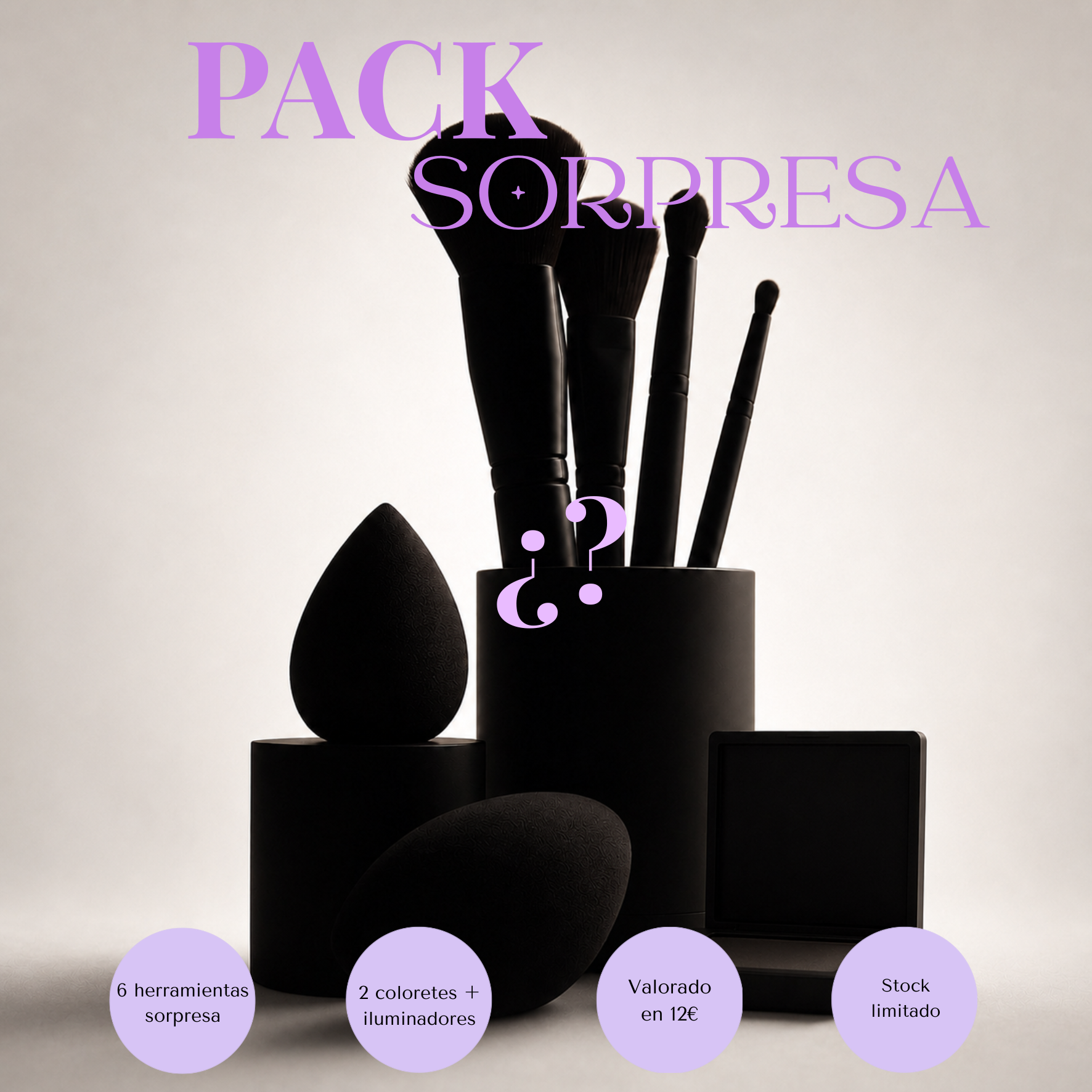 19: Pack sorpresa de maquillaje y herramientas