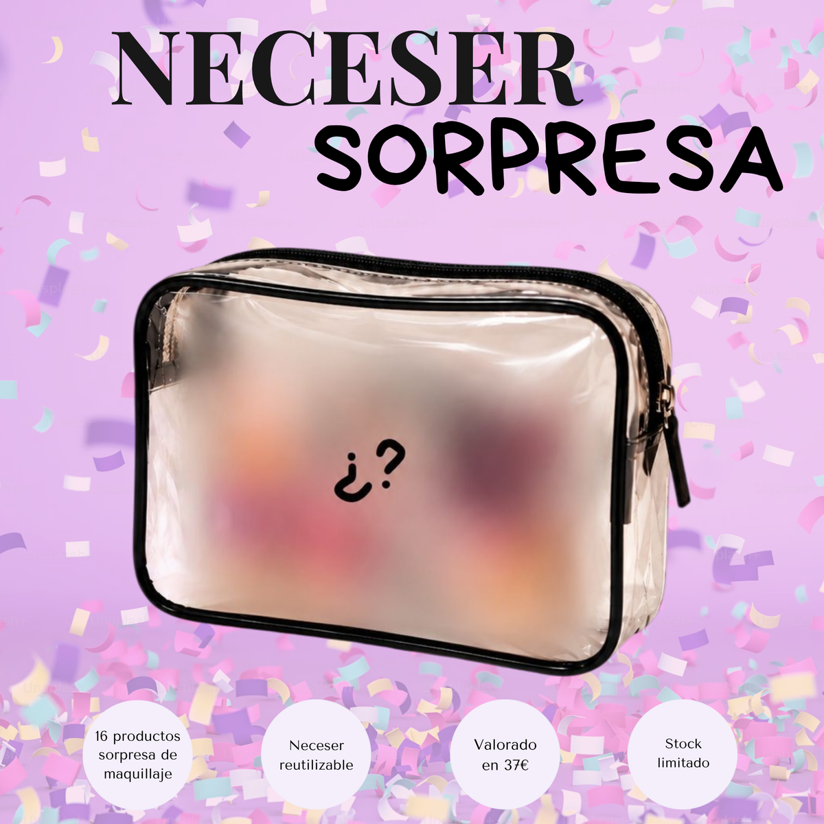 33: Neceser sorpresa de maquillaje de festival colorido