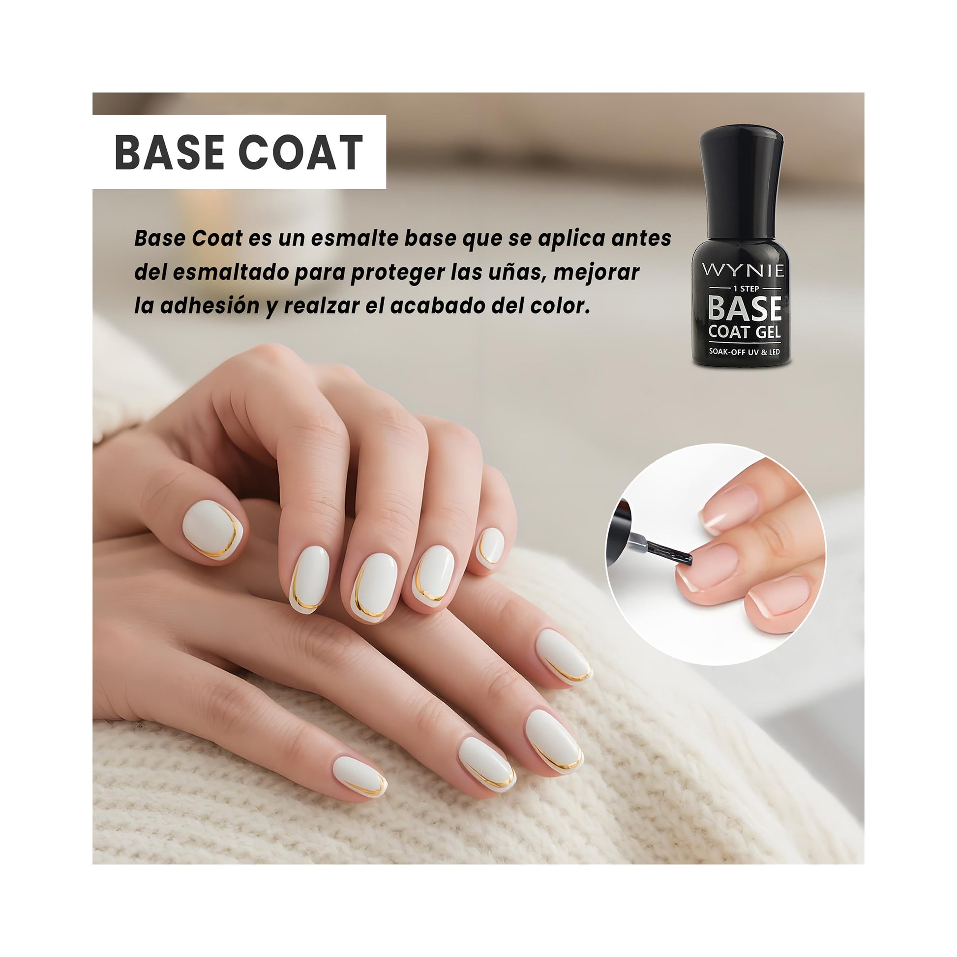 WYNIE Kit de 24 Piezas Esmalte Semipermanente para Uñas, 22 Colores + Base y Top Coat, Gel UV/LED Set de Pintauñas para Manicura
