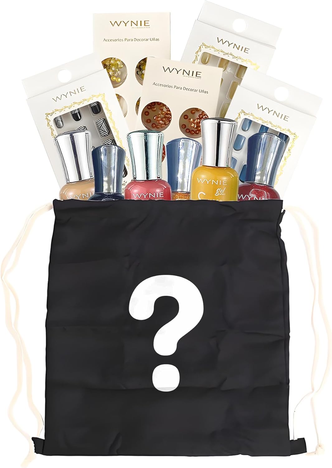 WYNIE WYNIE Caja sorpresa de maquillaje y accesorios, con sombras, esmaltes, uñas postizas y regalos femeninos, ideal para mujeres y niñas