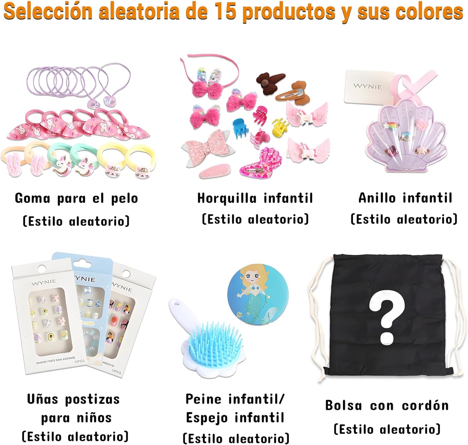 WYNIE WYNIE Caja sorpresa de maquillaje y accesorios, con sombras, esmaltes, uñas postizas y regalos femeninos, ideal para mujeres y niñas