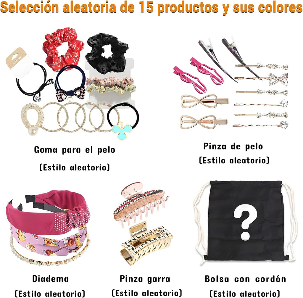 WYNIE WYNIE Caja sorpresa de maquillaje y accesorios, con sombras, esmaltes, uñas postizas y regalos femeninos, ideal para mujeres y niñas