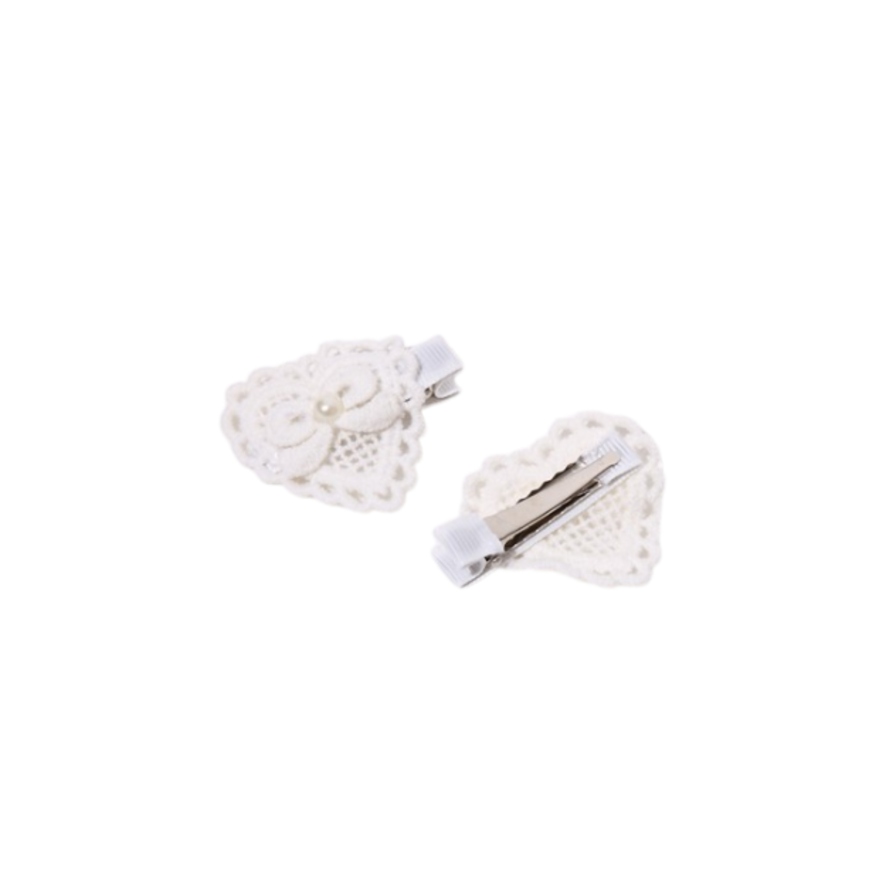 Pinza decorativa corazón bordado