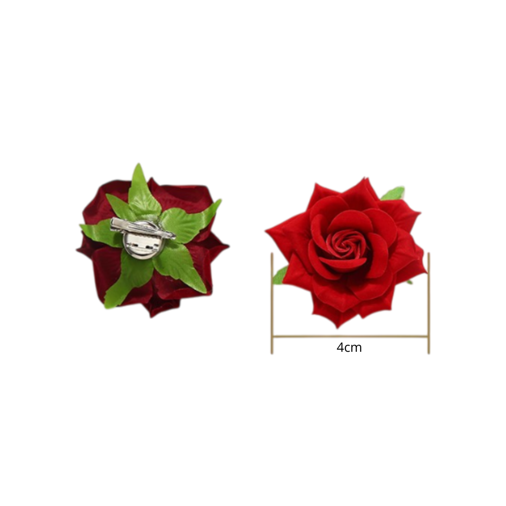 Pinza con diseño de rosa