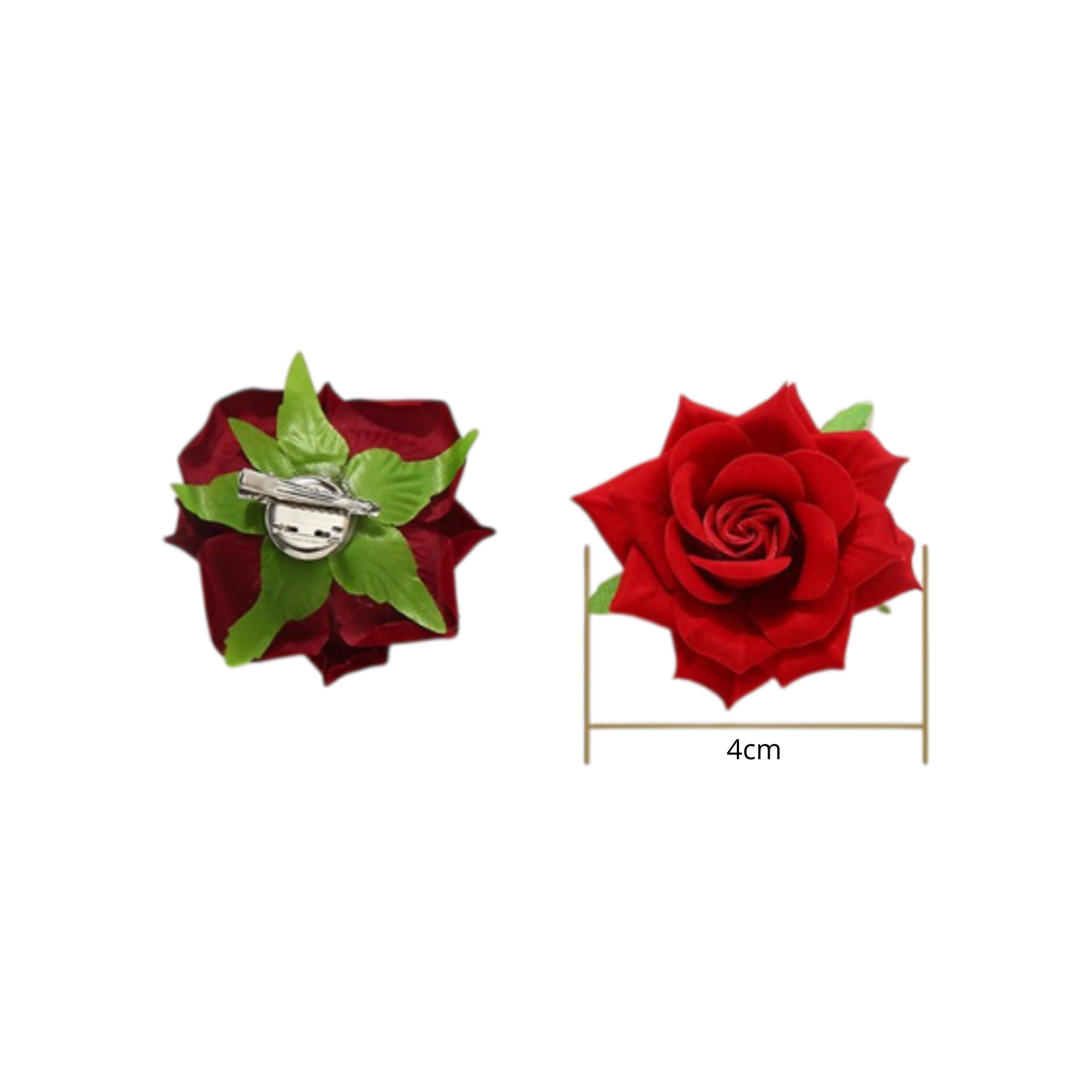 Pinza con diseño de rosa