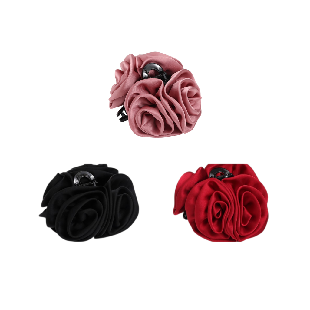 Pinza con diseño de flor de tela
