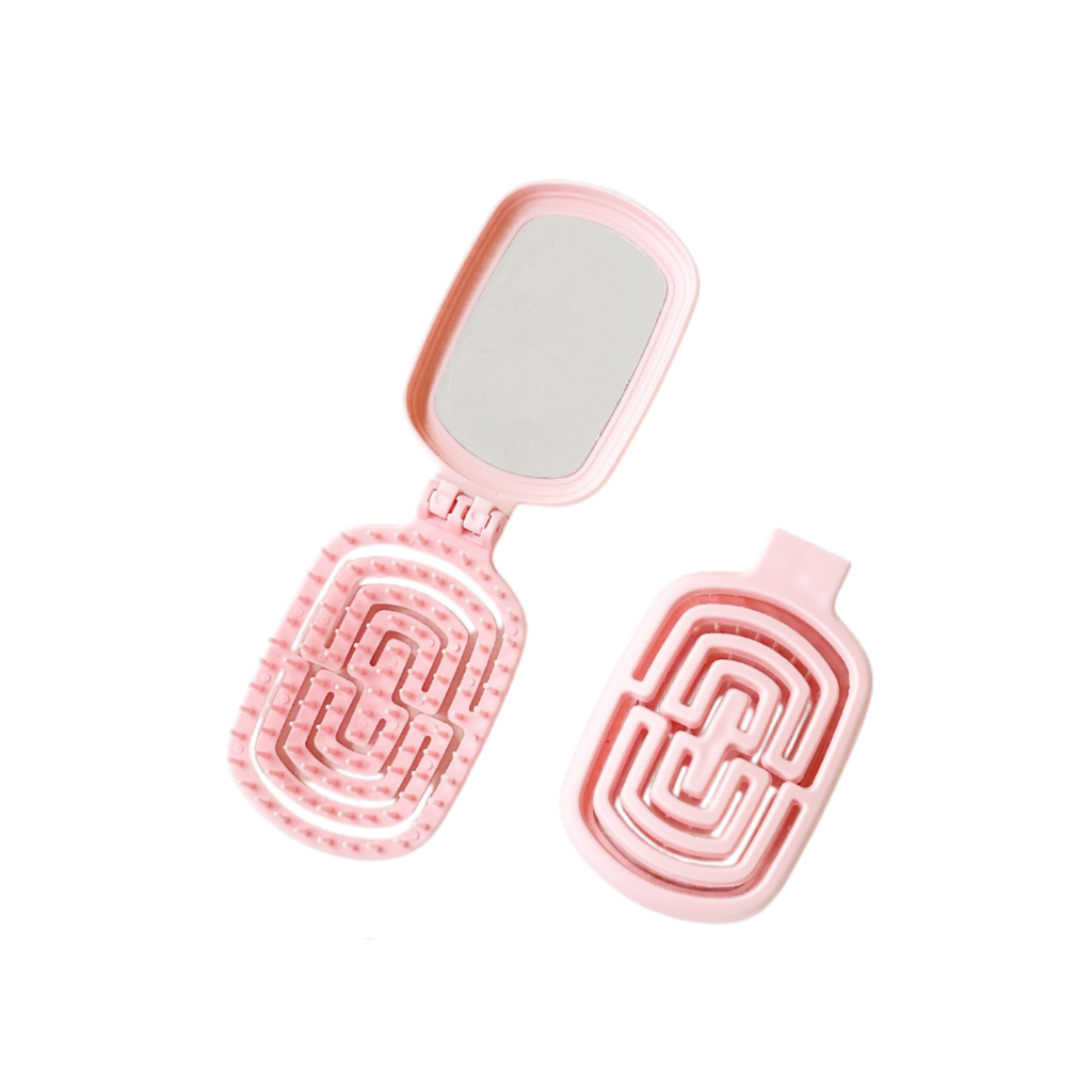 Cepillo plegable flexible con espejo