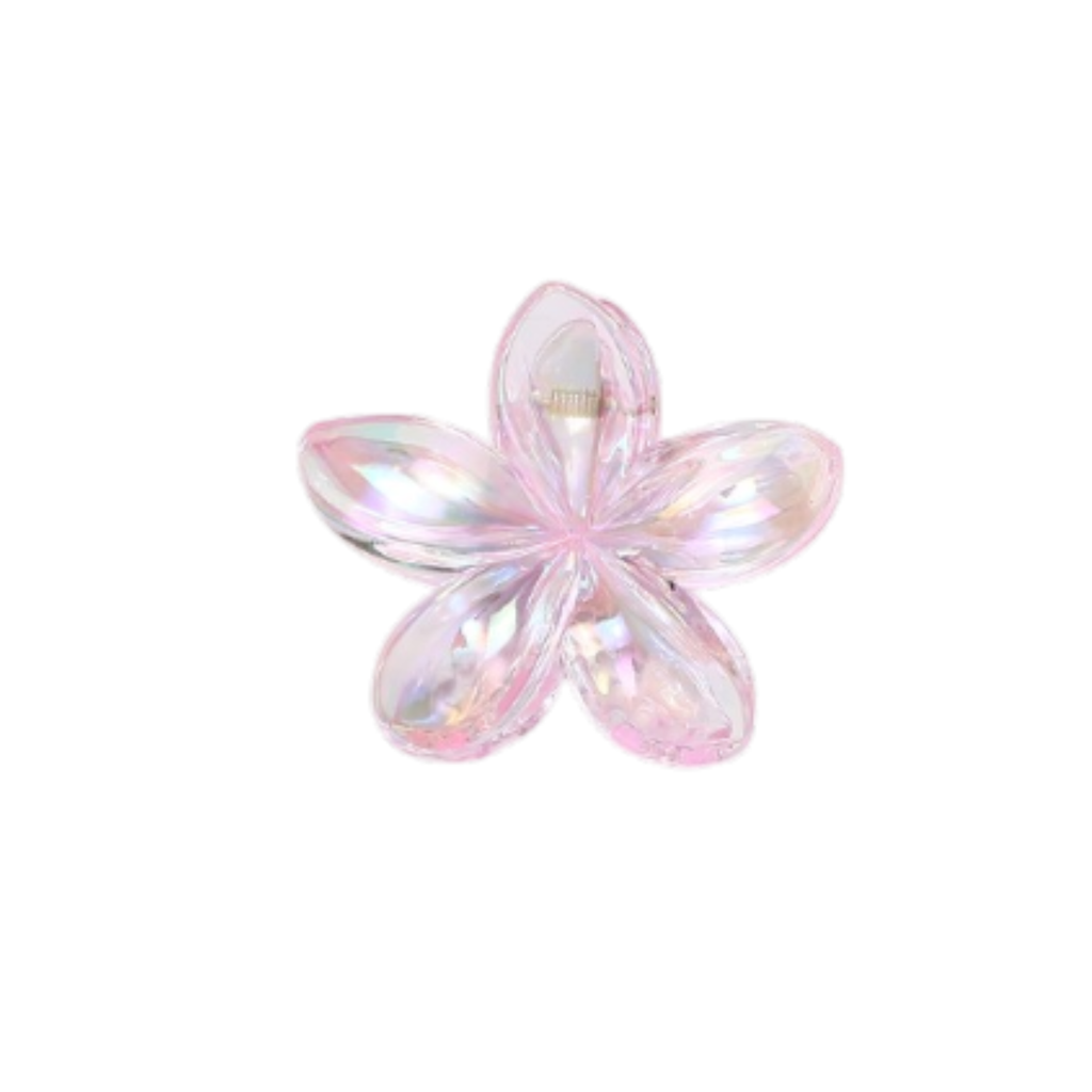 Pinzas de flores transparentes para el pelo