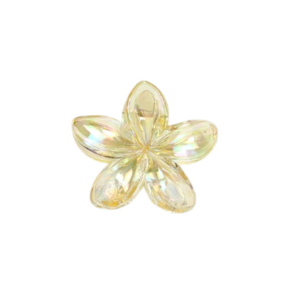 Pinzas de flores transparentes para el pelo