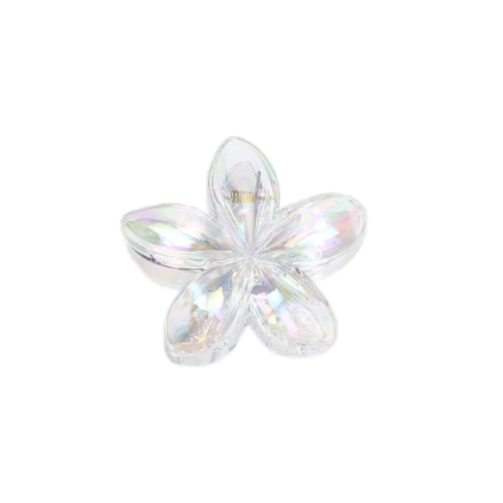 Pinzas de flores transparentes para el pelo
