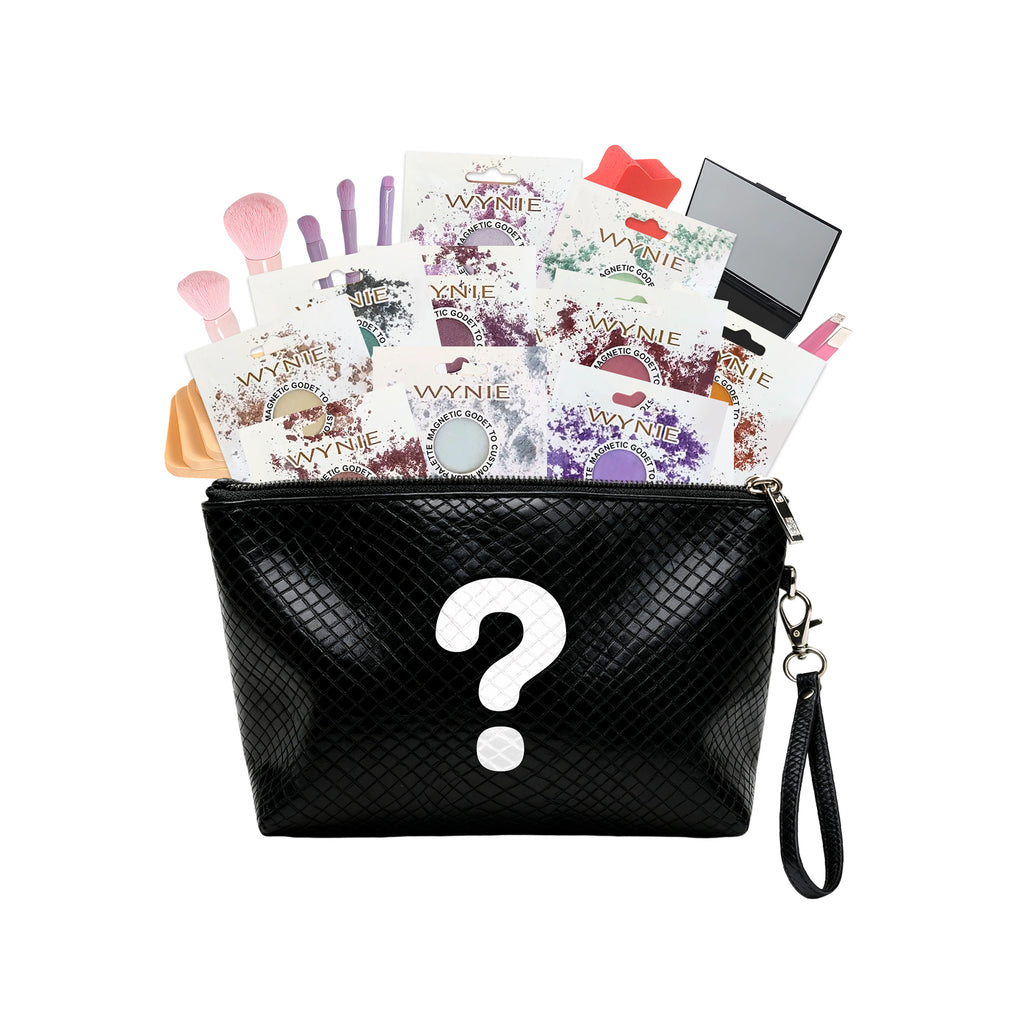 WYNIE WYNIE Caja sorpresa de maquillaje y accesorios, con sombras, esmaltes, uñas postizas y regalos femeninos, ideal para mujeres y niñas