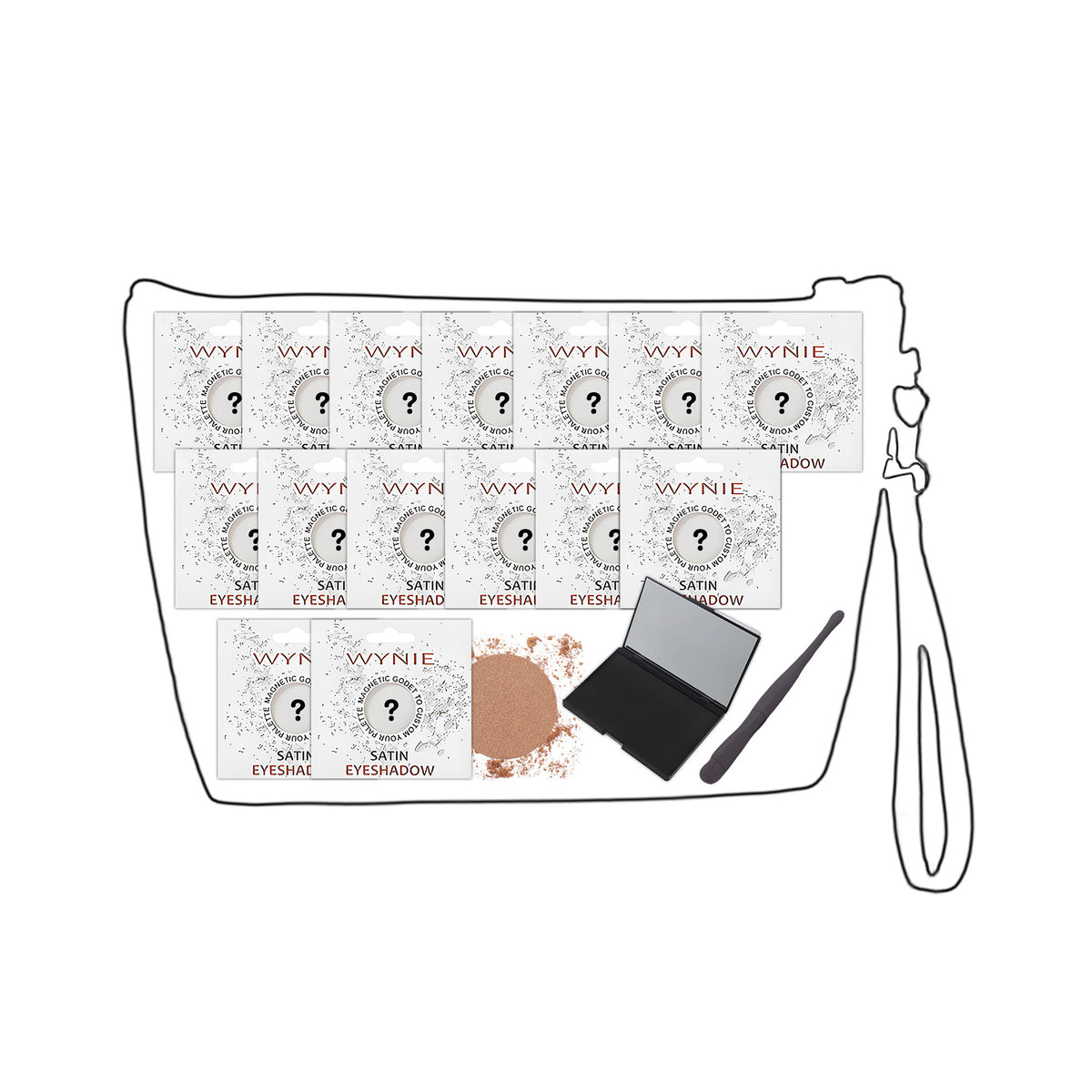 WYNIE WYNIE Caja sorpresa de maquillaje y accesorios, con sombras, esmaltes, uñas postizas y regalos femeninos, ideal para mujeres y niñas