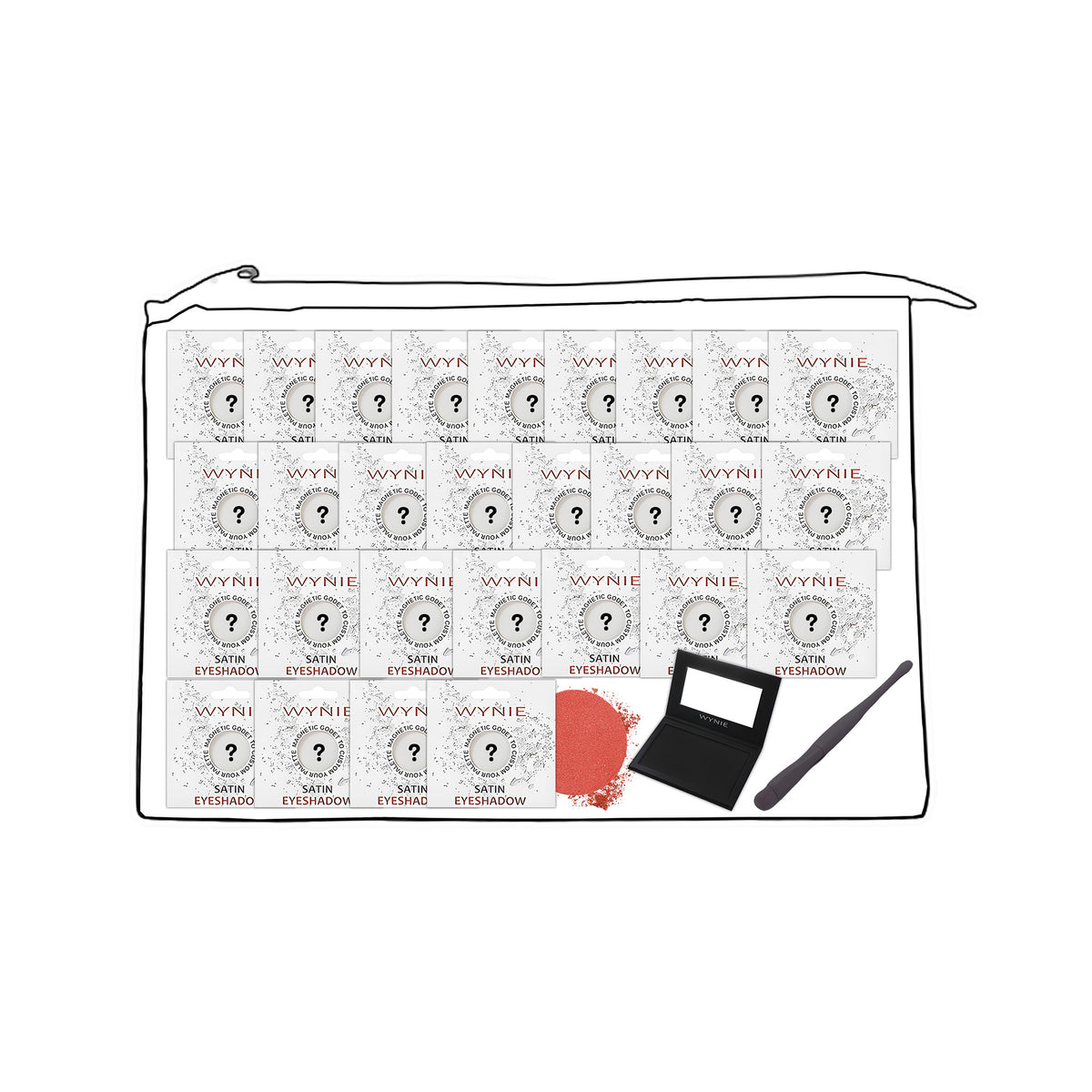 WYNIE WYNIE Caja sorpresa de maquillaje y accesorios, con sombras, esmaltes, uñas postizas y regalos femeninos, ideal para mujeres y niñas