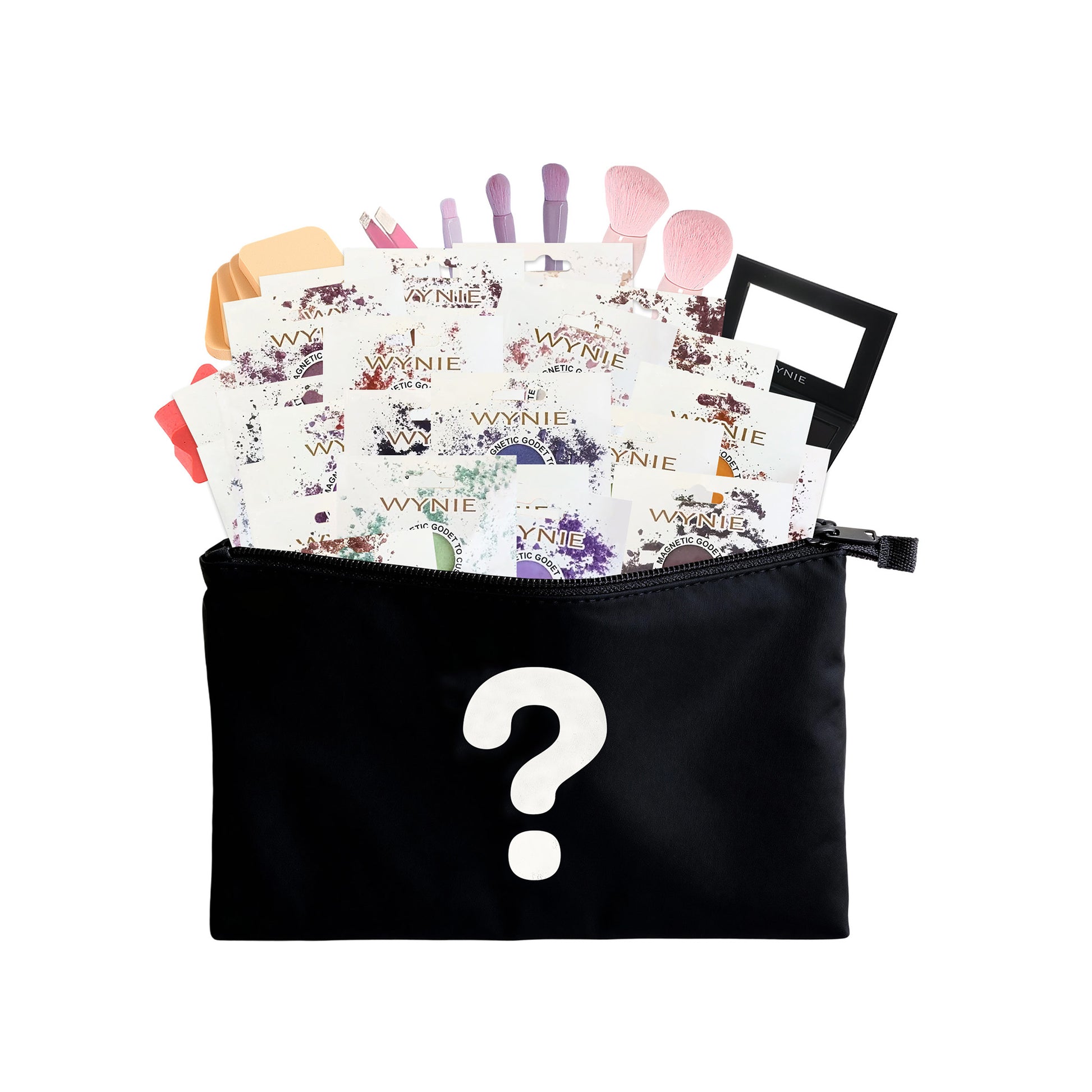 WYNIE WYNIE Caja sorpresa de maquillaje y accesorios, con sombras, esmaltes, uñas postizas y regalos femeninos, ideal para mujeres y niñas