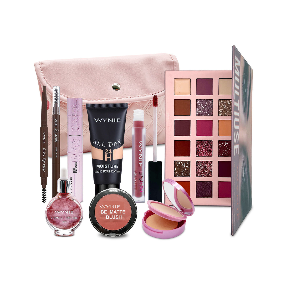 WYNIE Kit de Maquillaje Principiantes,Set Completo y Portátil Fácil de Usar Ideal Primer Maquillaje, Regalo para Jóvenes