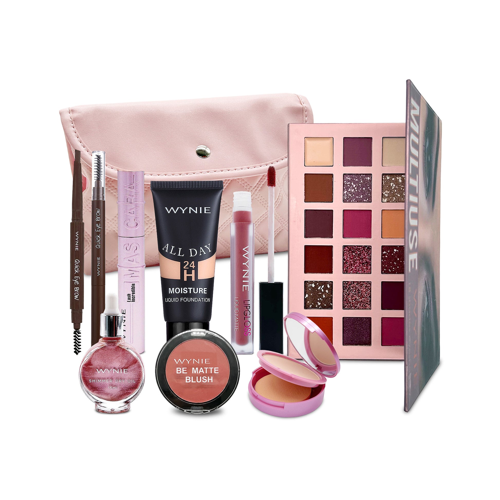 WYNIE Kit de Maquillaje Principiantes,Set Completo y Portátil Fácil de Usar Ideal Primer Maquillaje, Regalo para Jóvenes