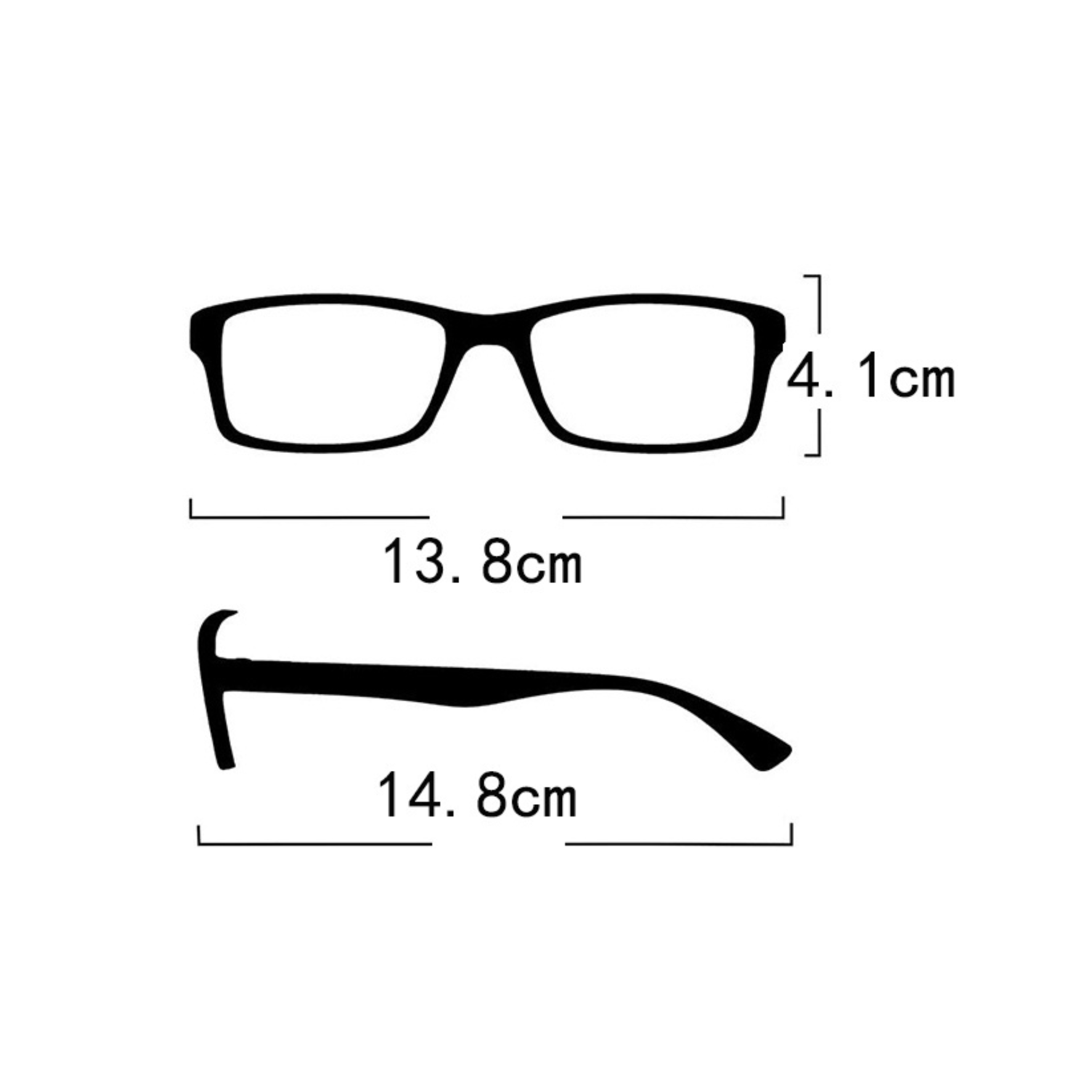 Gafas de lectura cuadradas +2