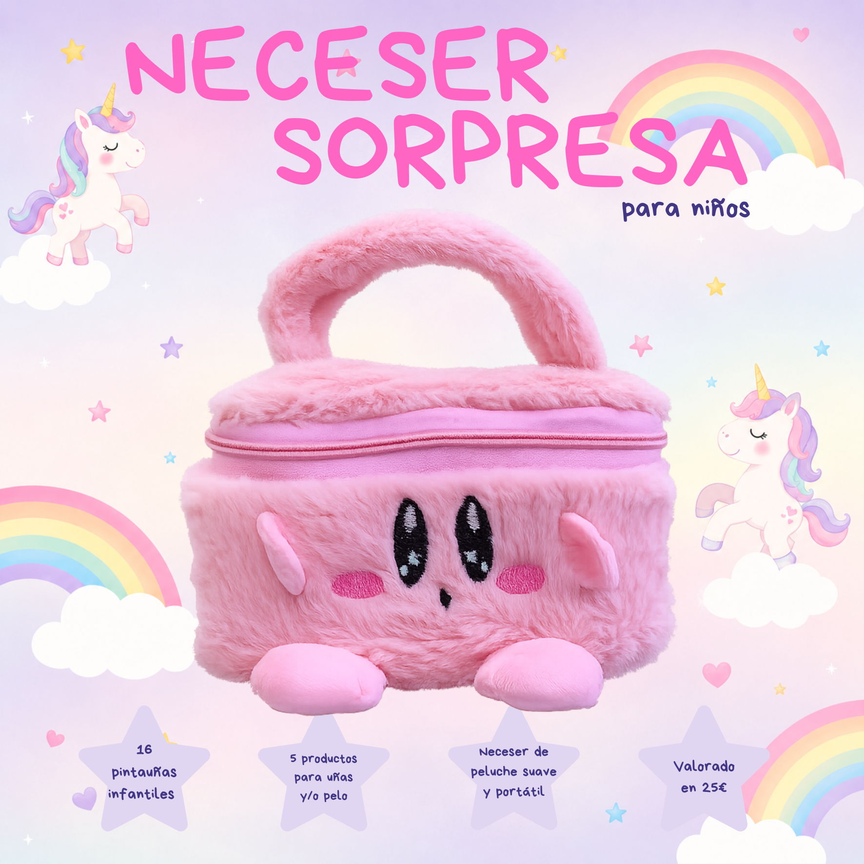 14: Neceser infantil sorpresa de uñas y pelo para niños