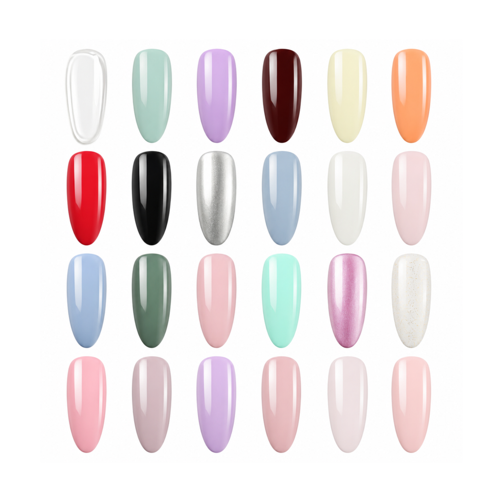 Pack 6: 24 esmaltes de uñas semipermanentes UV