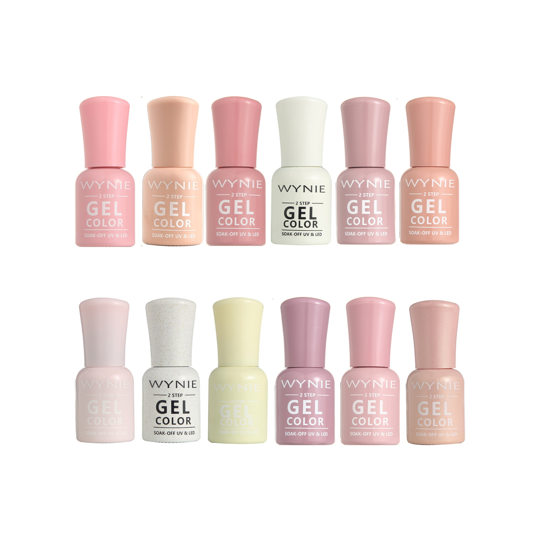 Pack 4: 12 esmaltes de uñas semipermanentes UV