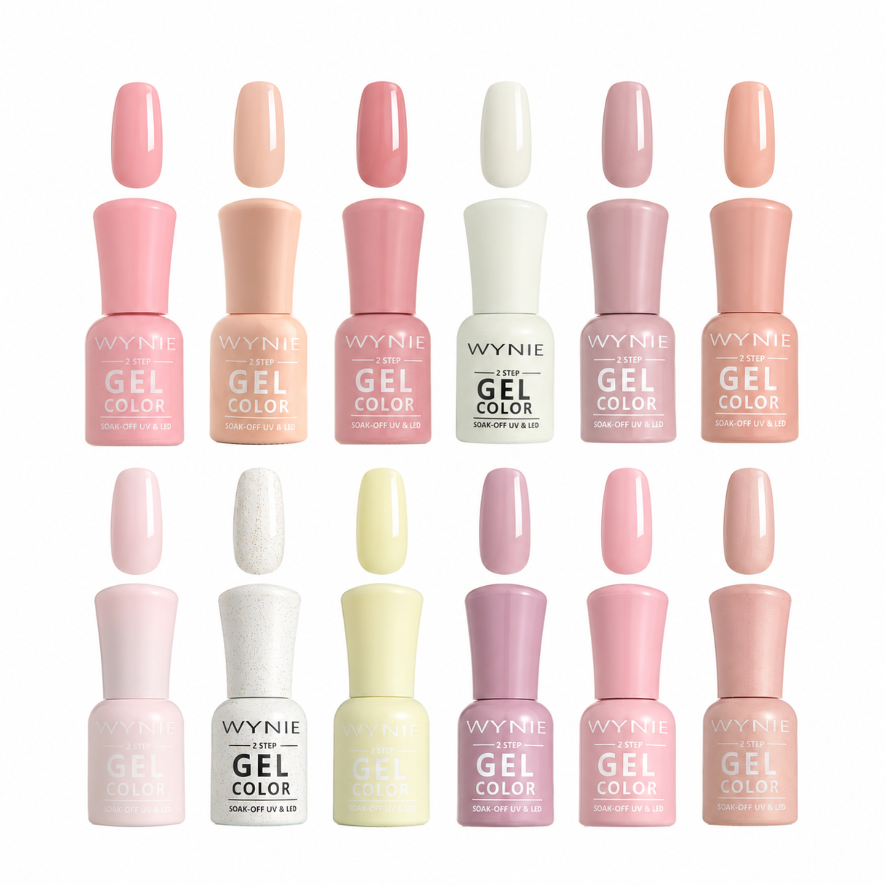 Pack 4: 12 esmaltes de uñas semipermanentes UV