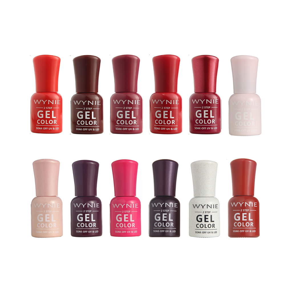 Pack 5: 12 esmaltes de uñas semipermanentes UV