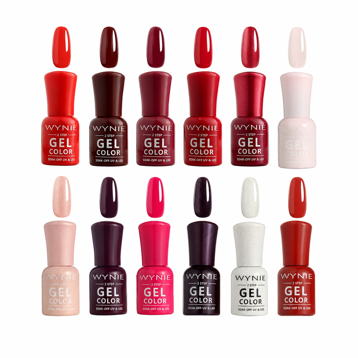 Pack 5: 12 esmaltes de uñas semipermanentes UV