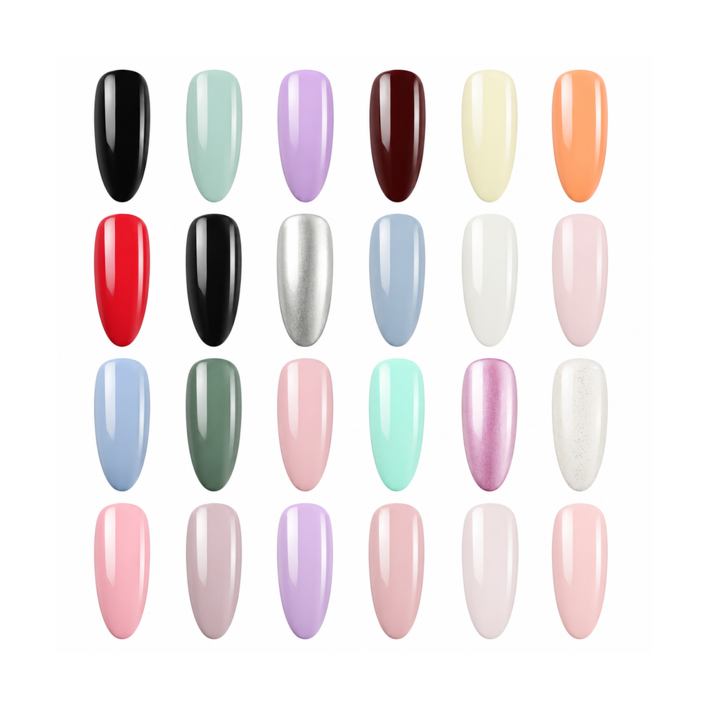 Pack 6: 24 esmaltes de uñas semipermanentes UV