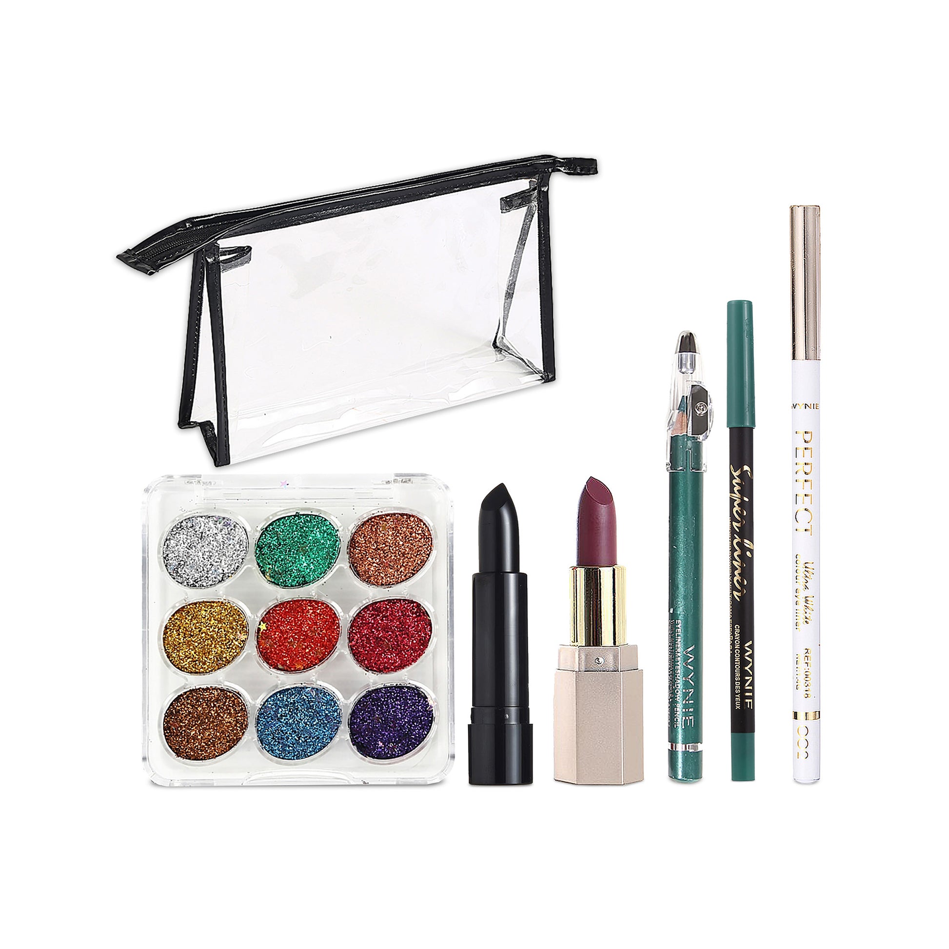 WYNIE Kit de Maquillaje de Fiesta y Noche,Paleta de Colores Intensos y Vibrantes,Set Completo para Looks Dramáticos,Regalo para Mujer
