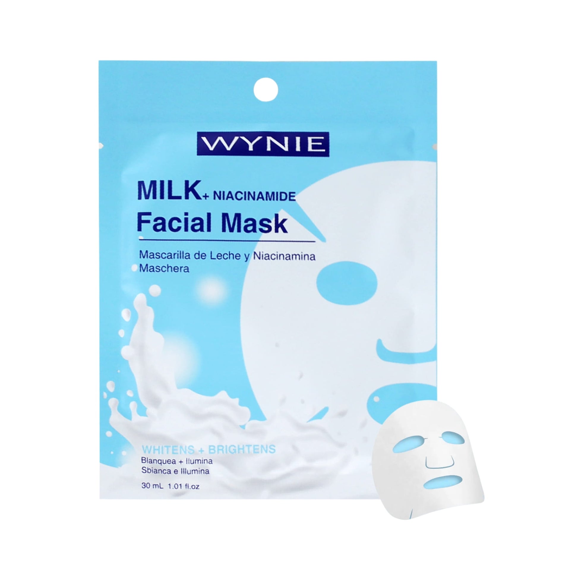 Mascarilla facial de leche y niacinamida
