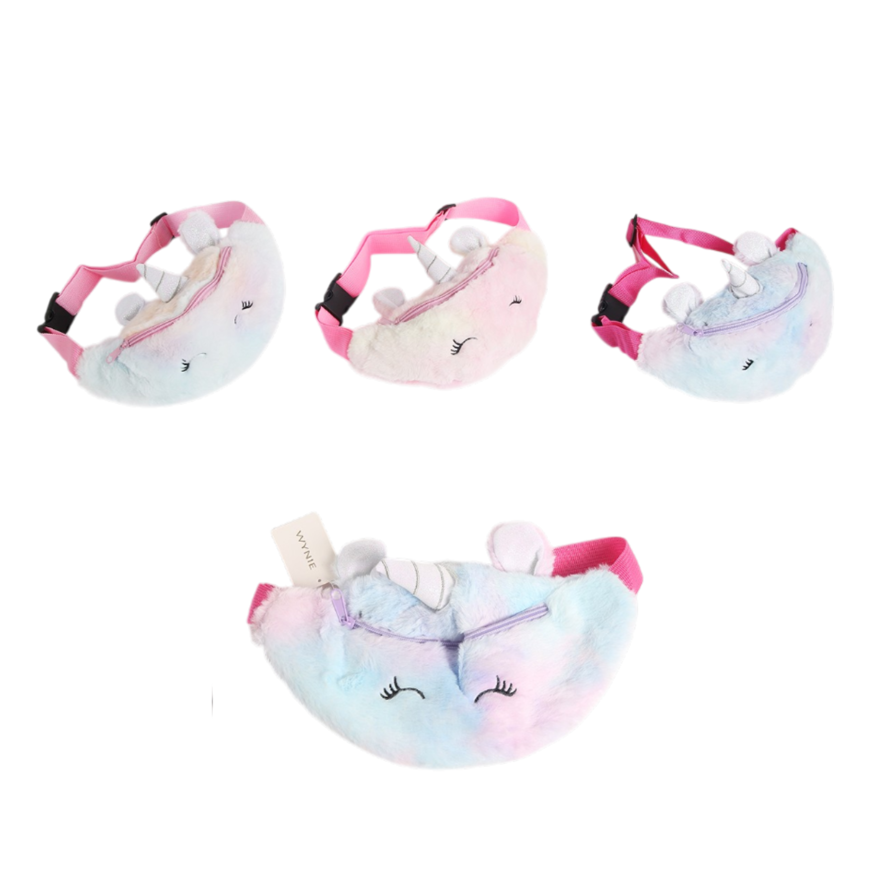 Riñonera infantil de peluche unicornio