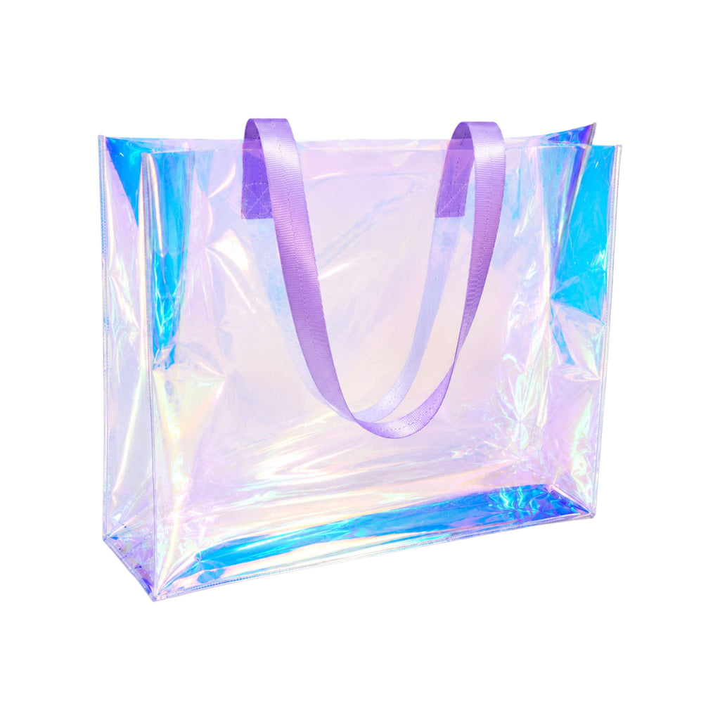 Bolso de playa transparente holográfico