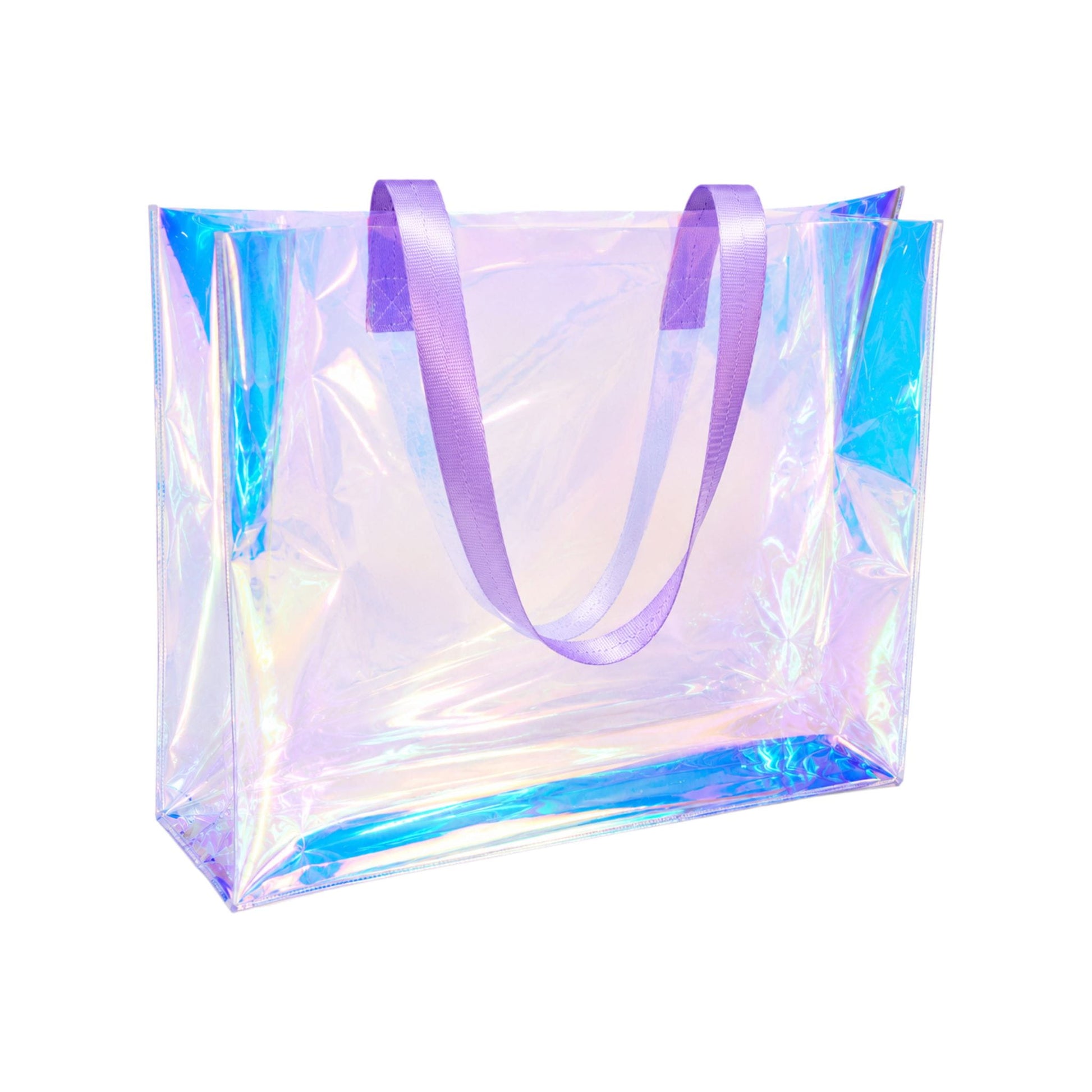 Bolso de playa transparente holográfico