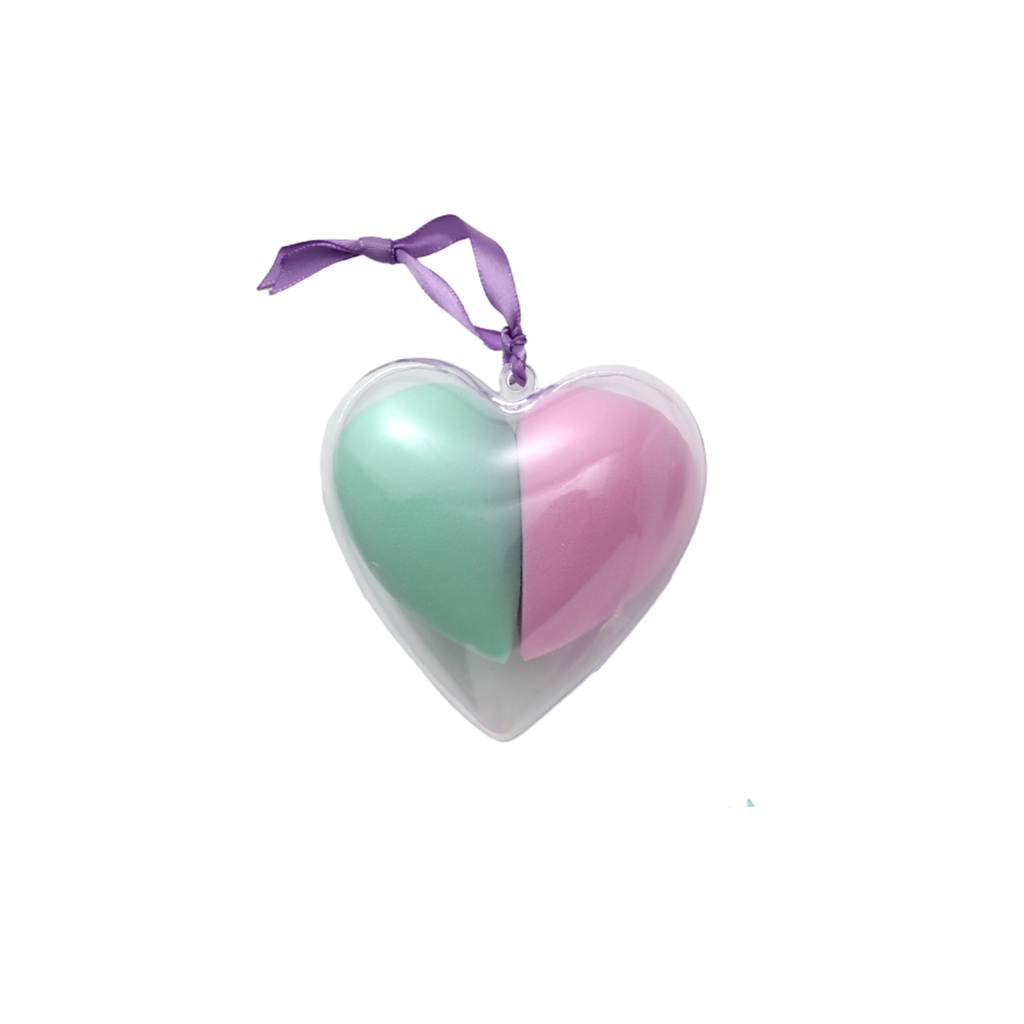 Set de esponjas de maquillaje corazón