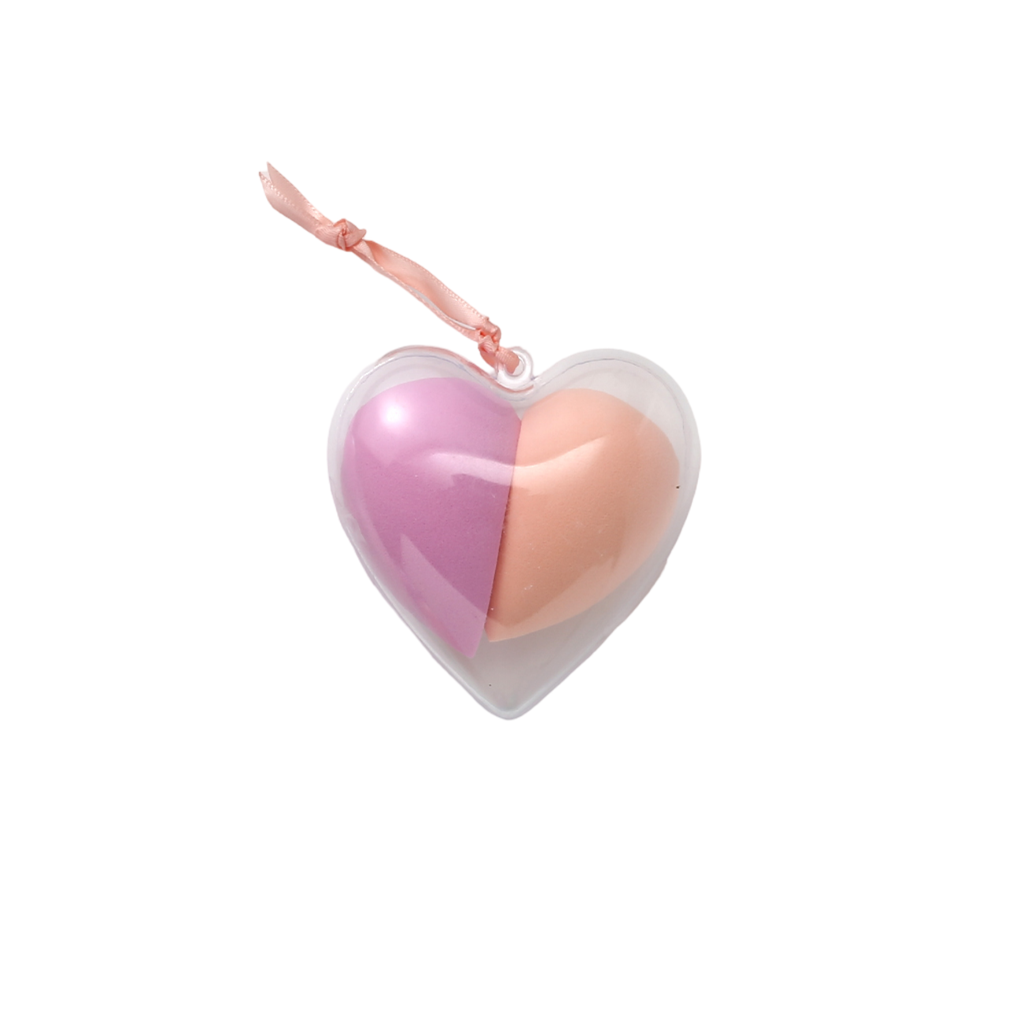 Set de esponjas de maquillaje corazón